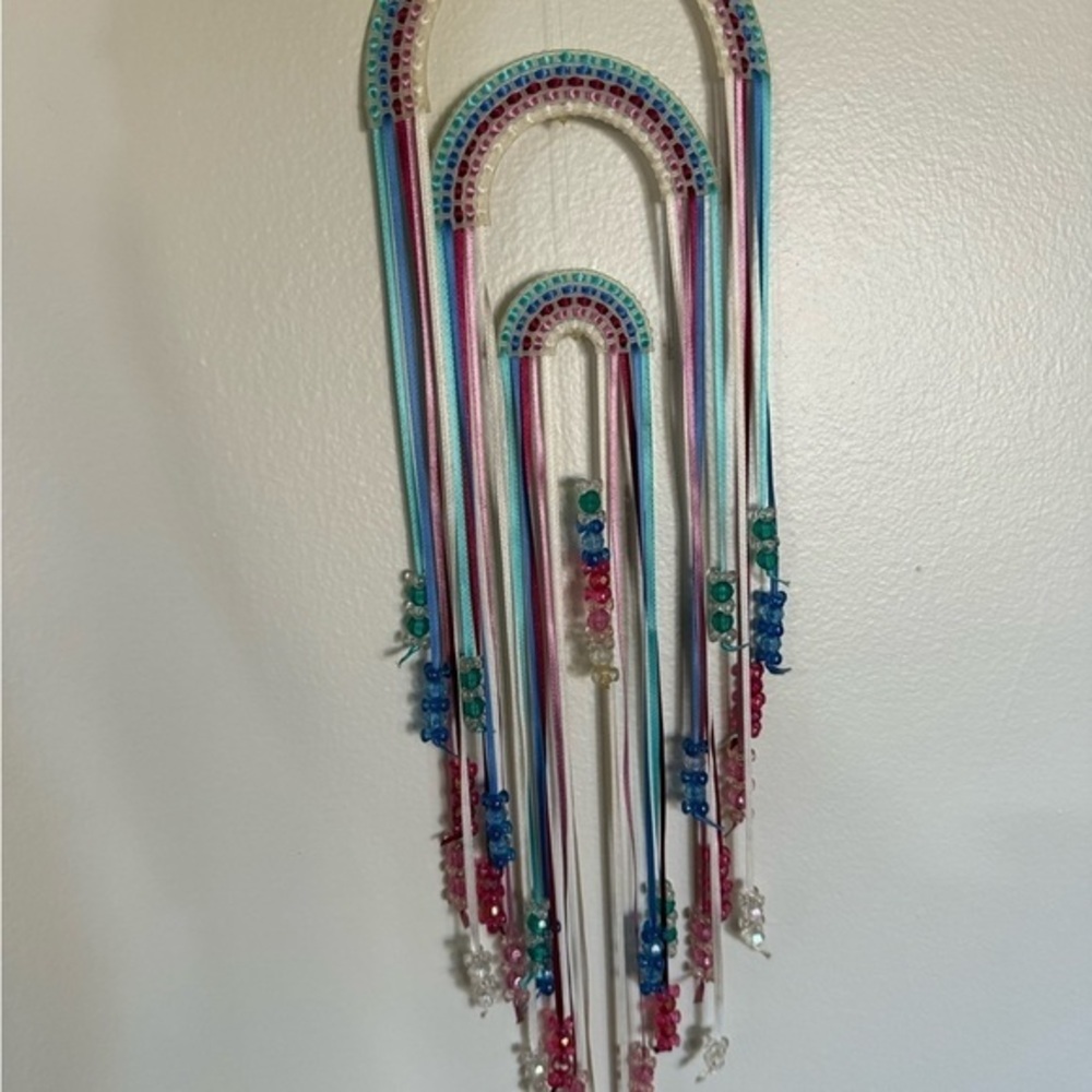 Rainbow Beaded Dream Catcher | Beaded Vintage Dream Catcher